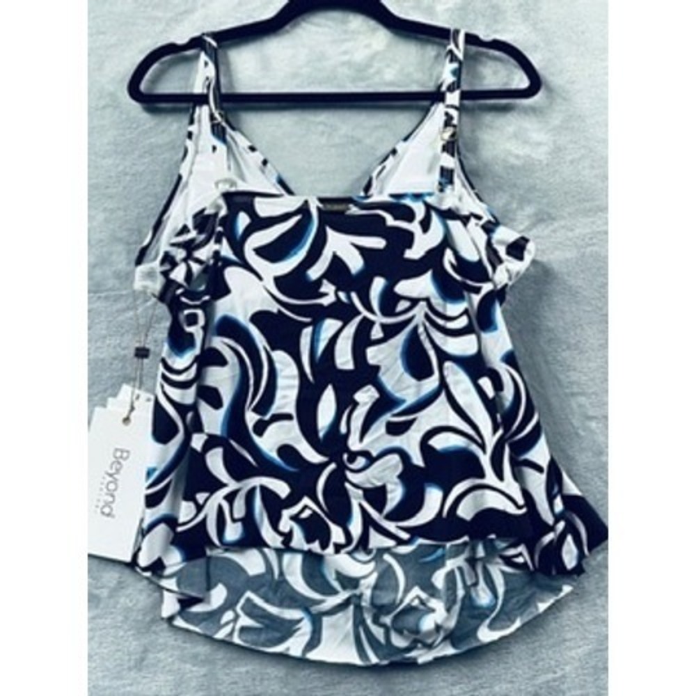 NWT Beyond Control Swimwear TankiniTop Womens Floral Print Size 14 $94 - Picture 8 of 10